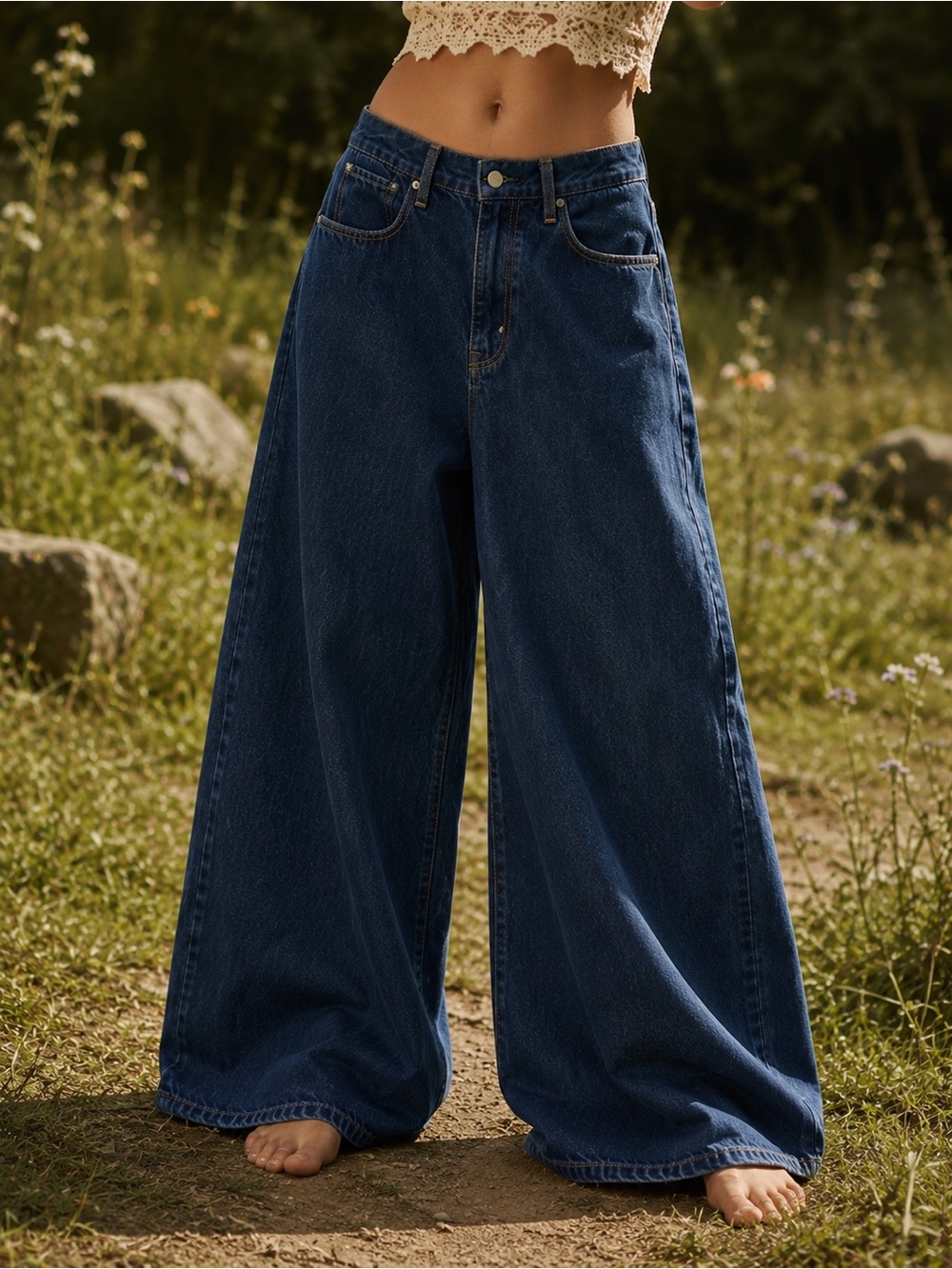 Levi’s Cinch Baggy Jeans Wide Leg Dark Wash Skater Y2K W28 L31